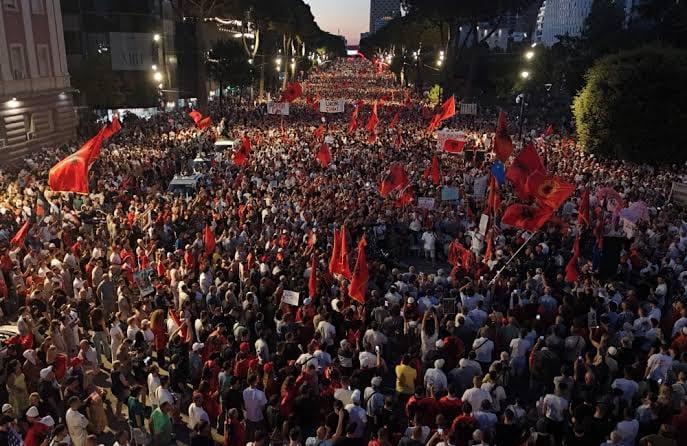Tens of thousands rally in Albania against Trump-linked resort project | International