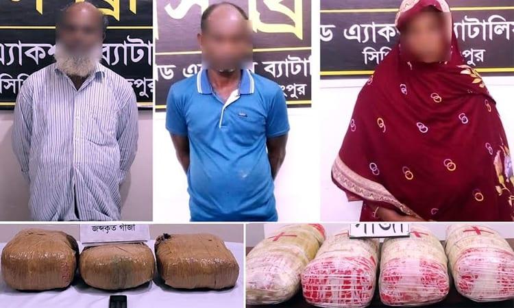 3 held with 34-kg ganja in Thakurgaon, Kurigram | District