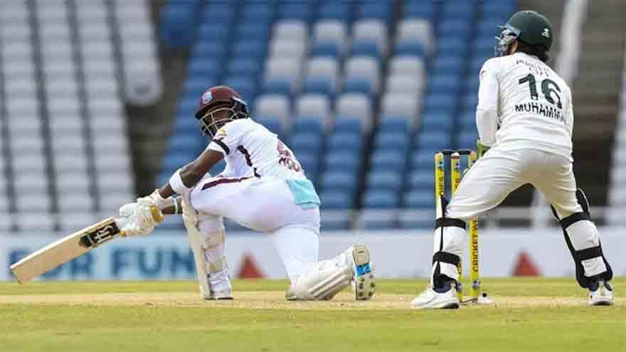 Hodge, Hope give West Indies edge in rain-impacted Pakistan Test | Sports