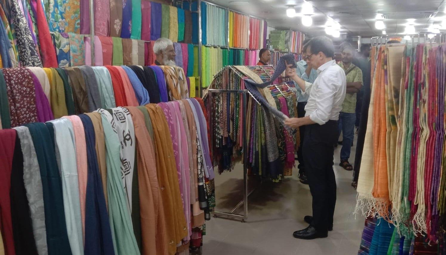 French envoy visits Rajshahi silk factory, expresses interest to support modernization | Others