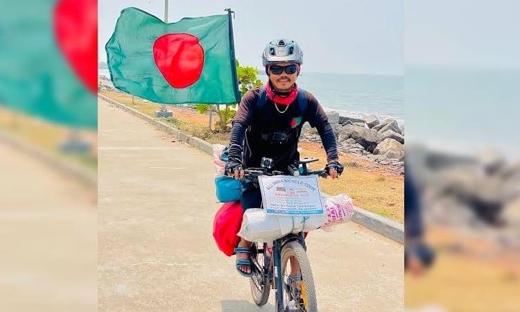 Rangamati youth sets out on 'Sea to Himalayas' cycling expedition on global stage | Special Stories