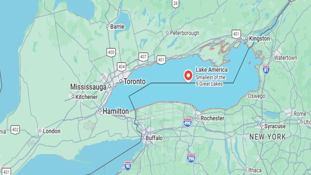 Google Maps renames Lake Ontario 'Lake America' in US -- but not Canada | International