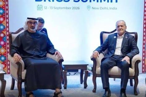 Iran president and UAE crown prince meet in New Delhi: Iranian embassy | International