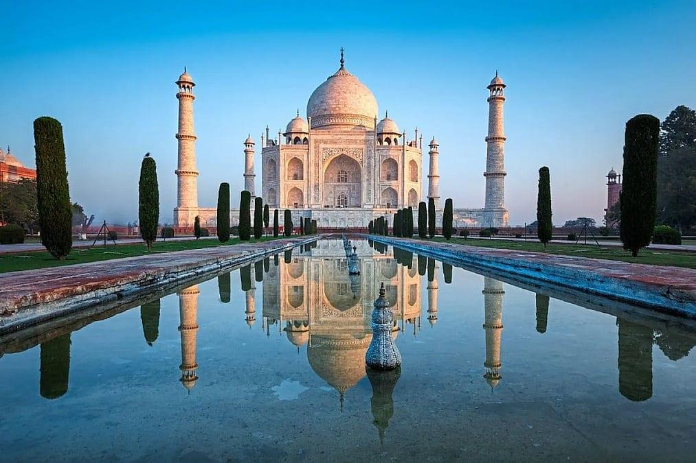 তাজমহলের ফোয়ারায় বানর